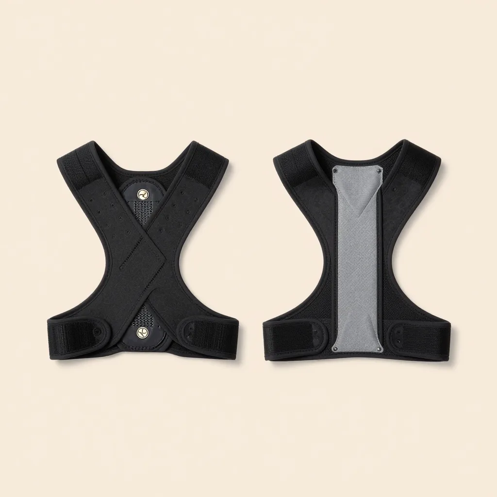Two posture braces on a pale background